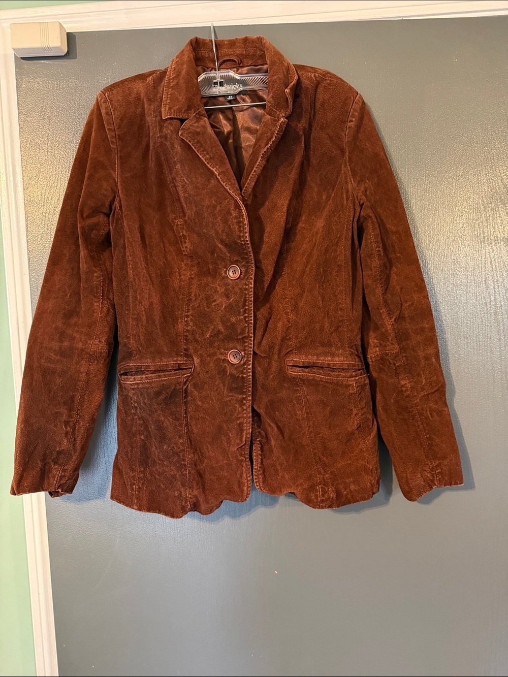 Chadwicks Leather Blazer in Rust